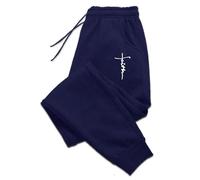 GSCLZ Pantalon de Jogging Polyvalent, Simple, Confortable et décontracté, idéal for Le Fitness(Deep Blue,M)