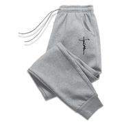 GSCLZ Pantalon de Jogging Polyvalent, Simple, Confortable et décontracté, idéal for Le Fitness(Grey,XL)