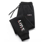 GSCLZ Pantalon de survêtement for Femme, décontracté, Simple, Polyvalent, Jogging, Sport(Black,M)