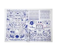 GSCLZ Papier Décalque en Céramique De Fleur Bleue sous Glaçure