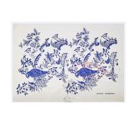GSCLZ Papier Décalque en Céramique De Fleur Bleue sous Glaçure