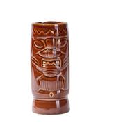 GSCLZ Tasse Tiki Hawaïenne Idole Indienne Totem Statue Crâne Bar DIY Verre à Cocktail Mélange Vin Smoothies Bol Conteneur(Design 10)