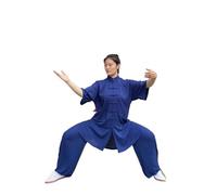GSCLZ Uniforme de Tai Chi en Coton, vêtements de Wushu et de Kung Fu for Adultes, Costume d'arts Martiaux, Costume de Wing Chun, Costume de Performance de Taichi Tang(Dblue,XXL(180cm))