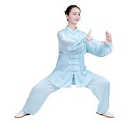 GSCLZ Vêtements de Tai Chi, Kung Fu, Wushu, Uniforme d'arts Martiaux, Multicolore, Respirant, for Femmes et Hommes(Color1,S)