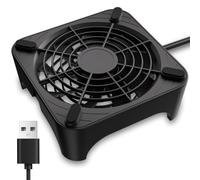 GSCOLER Ventilateur Routeur et Refroidisseur Mini PC, 120mm Ventilateur USB Ultra-Silencieux 18dB, Support de Refroidissement Rapide pour Box Internet, PS5, Récepteur, Ampli, Meuble TV et Armoire