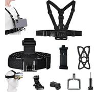 GSCRE Harnais Telephone Portable Poitrine, Sangle Support pour Filmer | Harnais Réglable avec Sangle de Sécurité, Compatible Hero 12/11/10/9, Osmo Pocket, Insta360, POV et Vlogs Outdoor