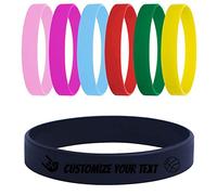 GSCSP Bracelet en caoutchouc Temeite, matériau respectueux de l'environnement, 100% silicone, design tendance et sans frais, convient à tous les âges, bracelet en silicone arc-en-ciel