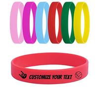 GSCSP Bracelet en caoutchouc Temeite, matériau respectueux de l'environnement, 100% silicone, design tendance et sans frais, convient à tous les âges, bracelet en silicone arc-en-ciel