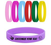 GSCSP Bracelet en caoutchouc Temeite, matériau respectueux de l'environnement, convient à tous les âges, bracelet en silicone arc-en-ciel (couleur : blanc)
