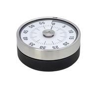 GSD 80 141 Minuteur Round avec Aimant Acier Inoxydable Argent 8 x 8 x 3,5 cm