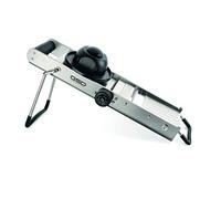 GSD Mandoline professionnelle, acier inoxydable/plastique argenté, avec support ergonomique et pieds en caoutchouc, dimensions : 46 x 15,5 x 24 cm, 30060, métal