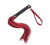 GSDGV Cravache d'équitation avec poignée souple en similicuir - Accessoire d'apprentissage de costume (rouge)