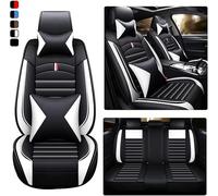 GSDOMJ Housses de siège de voiture pour VW Golf 6 Gti Golf 7 Golf 7 Gti Golf TDI Golf Sportsvan Accessoires de voiture universels, noir et blanc