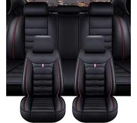 GSDOMJ Housses de siège pour voiture adaptées pour Land Rover Range Rover Sport Range Rover 4 Discovery Sport Rot en cuir véritable imperméable et respirant, housse de siège 5 places pour voiture