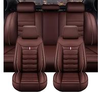 GSDOMJ Housses de sièges pour voiture Compatibles avec Ford Ranger 2000-2021 Cuir véritable imperméable et respirant Ensemble de 5 housses de siège auto, Café
