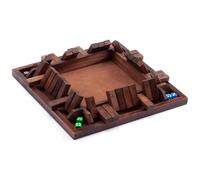 GSE Games & Sports Expert 1-4 Player Wooden Shot the Box Dice Board Game avec 8 ds. 4 voies 10 Numrot fermer le coffret de jeu de socit de p