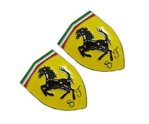 GSEFTY Autocollant de Voiture pour Ferrari 308/328/348/360/458/488/550/599, Autocollants décoratifs Convient, Garde-Boue Fenêtre Pare-Chocs Corps Badge Emblème, Trunk Logo Stickers