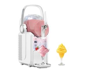 GSEICE - Machine à glace italienne et machine à granité 6-en-1 2,1 L avec compresseur, écran tactile, blanc