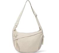 GSenhui Media Luna Crossbody Bag Hobo Sac à bandoulière Nylon Dumpling Bandoulière avec bandoulière réglable Sac banane Nylon Beige Oreilles Fermeture éclair, P7-beige, M