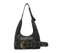 GSenhui Sac punk pour femme Sac à main riveté Sac à bandoulière avec bandoulière réglable Y2k Sac à bandoulière Femme Vintage Rivet Sac en cuir Fille cool, bronze