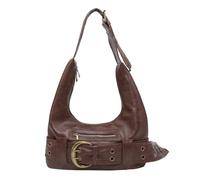 GSenhui Sac punk pour femme Sac à main riveté Sac à bandoulière avec bandoulière réglable Y2k Sac à bandoulière Femme Vintage Rivet Sac en cuir Fille cool, marron