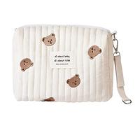 GSenhui Trousse de maquillage pour femme - Trousse de toilette portable - Petite trousse de rangement de maquillage - Organiseur de sac à main - Trousse de voyage esthétique, Petit ours A6, Trousse de