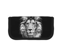 GSGCSBYMLG Belle trousse à stylos en toile imprimée lion portable pochette de rangement