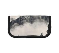 GSGCSBYMLG Canadian Smokey Mountain Cliff Trousse à stylos en toile imprimée Portable Papeterie Pochette de rangement