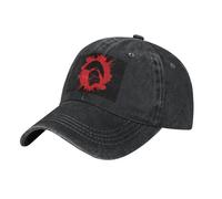 GSGCSBYMLG Casquette imprimée casque de guerrier spartiate casquette de baseball de cowboy délavée réglable, Noir , 5-7