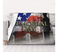GSGCSBYMLG Couverture en flanelle imprimée 320 g Motif soldats militaires américains