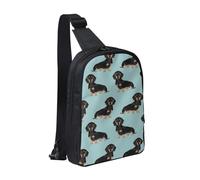 GSGCSBYMLG Dachshund Weiner Sac de poitrine à double poche Motif chien