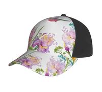 GSGCSBYMLG Garden with Birds and Flowers Printed Baseball Cap Curved Brim Casual Hat Adjustable Headwear Black