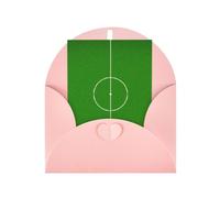 GSGCSBYMLG Green Grass Field Carte de vœux avec enveloppes Motif terrain de football