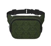 GSGCSBYMLG Hunter Sac banane carré double épaisseur Motif pétales floraux Vert, Noir , Taille unique