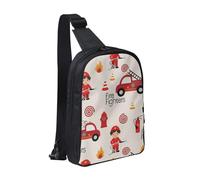 GSGCSBYMLG Little Boys and Girls in FireFighters Sac de poitrine imprimé double poche