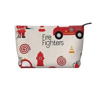GSGCSBYMLG Little Boys and Girls in Firefighters Trousse de toilette de voyage en velours côtelé imprimé, Noir , Taille unique