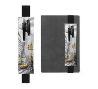 GSGCSBYMLG Love from New York Porte-stylo en cuir imprimé marque-page, Noir , Taille unique, Pochette à monnaie