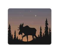 GSGCSBYMLG Moose Mountain Pine Tree Wilderness Tapis de souris lavable avec bords cousus délicats