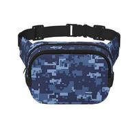 GSGCSBYMLG motif camouflage imprimé carré double couche ceinture sac valise, Noir, Taille unique, Noir, Et storlek, Noir, En storlek