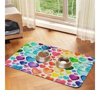 GSGCSBYMLG Nappe en cuir absorbant avec motifs cœurs arc-en-ciel