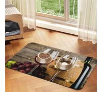 GSGCSBYMLG Nappe en cuir absorbant pour animaux de compagnie Motif galsses et raisins rouges