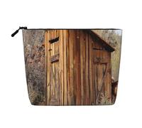 GSGCSBYMLG Old Ancient Outhouse Trousse de toilette de voyage en chanvre avec imprimé faux chanvre, Noir , Taille unique