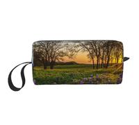 GSGCSBYMLG Petite trousse de toilette de voyage Motif prairie lavande au coucher du soleil printanier