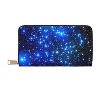 GSGCSBYMLG Portefeuille de voyage en cuir imprimé Galaxy Stars pour homme et femme avec fermeture éclair, blanc, Taille unique