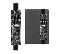 GSGCSBYMLG Retro Cool Camera Collection Porte-stylo en cuir imprimé Marque-page Trousse, Noir , Taille unique, Pochette à monnaie