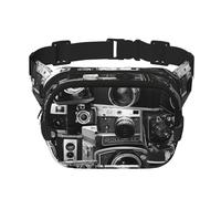 GSGCSBYMLG Retro Cool Camera Collection Sac de voyage carré double couche imprimé, Noir , Taille unique