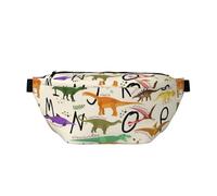 GSGCSBYMLG Sac banane élégant pour apprendre les lettres de l'alphabet avec des dinosaures imprimés