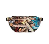 GSGCSBYMLG Sac banane imprimé guitare électrique magique musique sac banane sac de poitrine décontracté