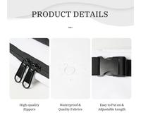 GSGCSBYMLG Sac banane imprimé léopard carré double couche sac de voyage, Noir , Taille unique