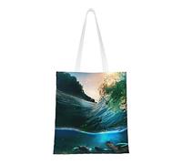 GSGCSBYMLG Sac de courses avec motif palmiers et tortues de mer - Lavable